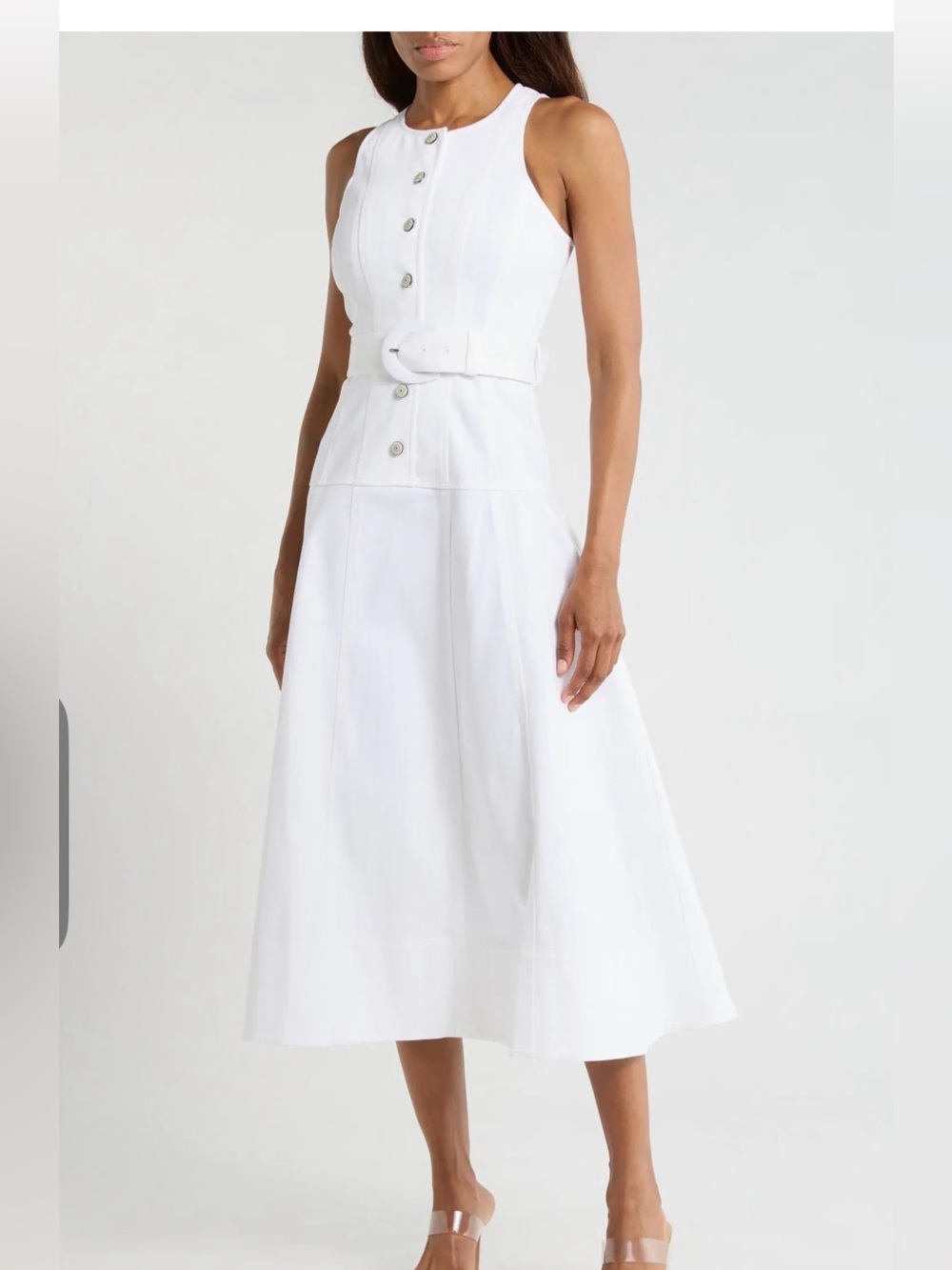 Cinq a sept Margaret Sleeveless Cotton Blend A-Line Dress